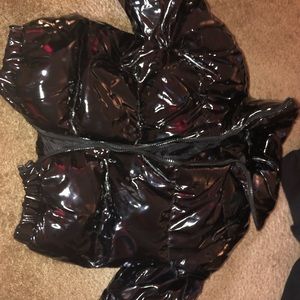 Black puffy coat pretty little things